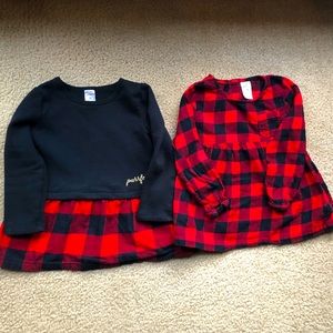 Girl’s 3T Carter’s Buffalo Plaid Shirt Bundle